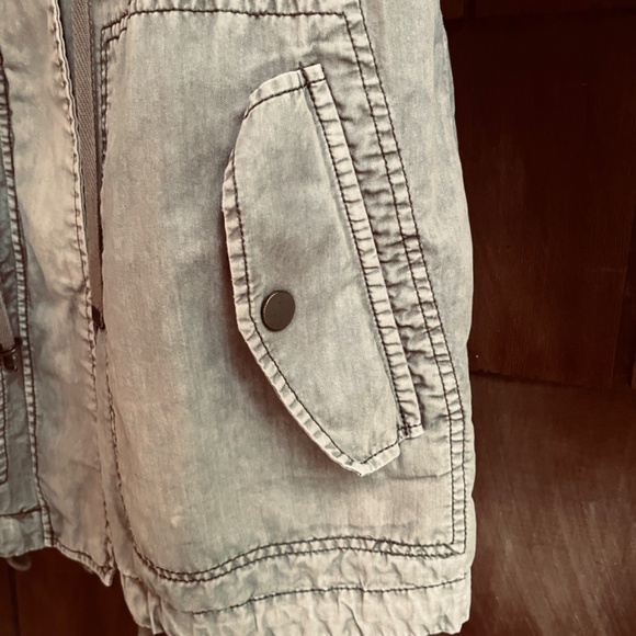 Garage Military Smart Parka Grey Green Utility Jacket Hooded Pockets M - Picture 7 of 14